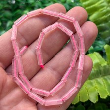 Silindir Pembe Kuvars Taşı 4X14 mm
