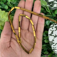 Dikdörtgen Gold Hematit Taşı 4X12 mm
