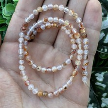 Küre Şeffaf-Turuncu Akik Taşı 4 mm