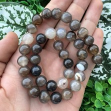 Küre Koyu Gri Akik Taşı 10 mm