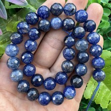 Fasetli Küre Lacivert Akik Taşı 10 mm
