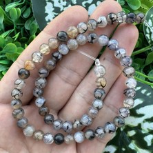 Küre Damarlı-Gri Akik Taşı 6mm