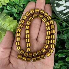 Silindir Gold Hematit Taşı 8x8 mm