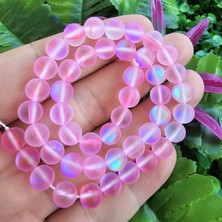 Küre Buzlu Pembe Termal Kuvars Taşı 8 mm