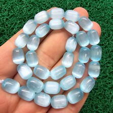 Silindir Mavi Selenit Taşı 8X12 mm