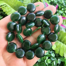 Yeşil Akik Tablet Kuvars Taşı 15 mm