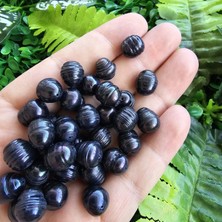 10 mm Oval Siyah Doğal Inci