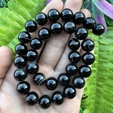 Küre Siyah Akik Taşı 12 mm