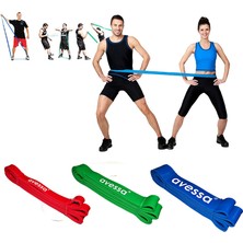 Helia Studio Üç Direnç 208CM x (2,5X21MM) (3,5X32MM) (4,5X45MM) ve (5,5-7kg) (7-9kg) (11,5-14KG) Latex Pilates Yoga Spor Egzersiz Fizik Tedavi Direnç Lastiği Güç Bandı