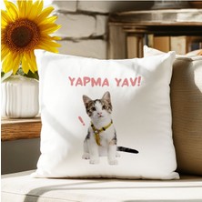 Qoeuyl Boutique Yapma Yav Baskılı Komik Hediyelik Elyaf Saten Dekoratif Yastık