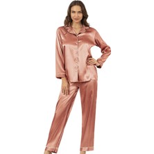 Lovelace Butik Saten Biyeli Pijama Takımı