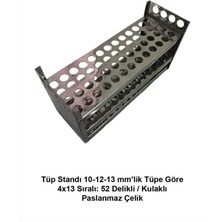 Labolist Tüp Sporu 10-12-13’lü Tüpe Göre - 4X13 Sıralı 52 Hazneli  Kulaklı - Paslanmaz Çelik