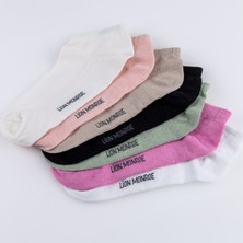 Lion Monroe Kız Çocuk 7'li Pamuklu Renkli Patik Çorap X1885A6NS