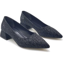 Kindep Biella Kısa Topuklu Kadın Ayakkabı Siyah