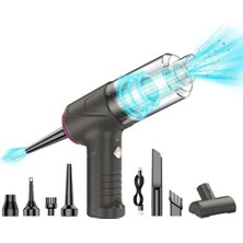 Mbl Çok Fonksiyonlu Araç Süpürgesi, Type-C Şarjlı,vakumlu Üflemeli, Işıklı, Hepa Filtreli Lt-1