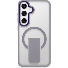Eco Port Samsung Galaxy S24 Tork Magsafe Standlı Kapak - Lila