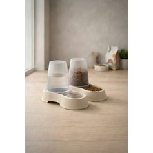 Dexpet 1.5 Lt Geniş Hazneli Otomatik Kedi ve Köpek Mama Su Kabı Pratik Besleme Istasyonu