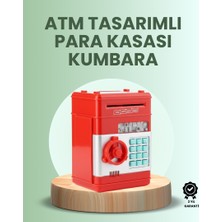Zero Land Nrzsnt Kırmızı Atm Kasa Tipi Para Biriktirme Kumbarası