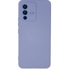 Eco Port Vivo V23 5g Kılıf Nano Içi Kadife Silikon - Lila