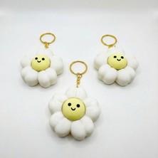 Atatuğ Hediyelik Sevimli Papatya Fidget Clicker Anahtarlık - Mekanik Tuşlu Stres Atma Oyuncağı