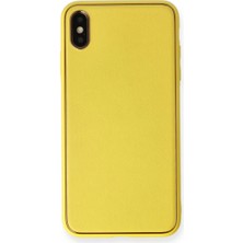 Eco Port Iphone Xs Max Kılıf Coco Deri Silikon Kapak - Sarı