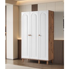 Zeren 3 Kapaklı Ayaklı Çekmeceli Gardırop