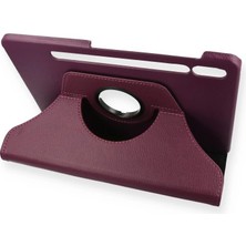 Eco Port Samsung Galaxy T870 Tab S7 11 Kılıf 360 Tablet Deri Kılıf - Mürdüm