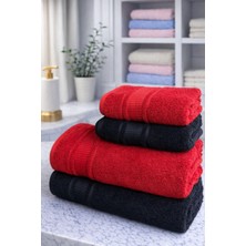 Özdilek Colourist Best Set (Hamam Takımı) Siyah-Kırmızı