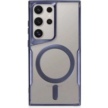 Eco Port Samsung Galaxy S24 Ultra Kılıf Boyi Magsafe Silikon Kapak - Lacivert