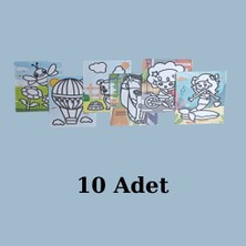 Nostaljik Lezzetler Kum Boyama Seti 10 Adet  A4 Boyutunda (27X20 )