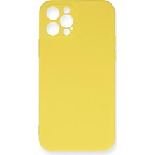 Eco Port Iphone 12 Pro Max Kılıf Nano Içi Kadife Silikon - Sarı
