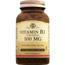 Solgar Vitamin B1 Thiamin 100 Mg 100 Vegetable Kapsül