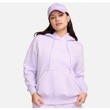 Nike Sportswear Phoenix Fleece Os Po Hoodie Bol Kalıp Lila Kadın Sweatshirt DQ5860-511