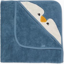 Liewood Albert Kapüşonlu Bebek Havlusu Organik Pamuk, Sevimli Hayvan Detaylı