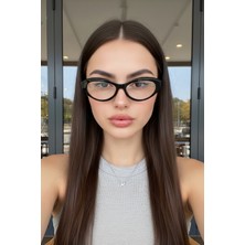 Ren Eyewear PR Alessi Zarif & Şık Kadın Siyah Cat Eye Güneş Gözlüğü – Mavi ışık koruma, ekran gözlüğü