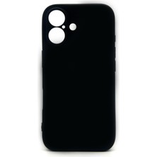 NOVKA Phone Accessories iPhone 16 Uyumlu Düz Renk Esnek Yumuşak Silikon Kılıf  Rubber Siyah