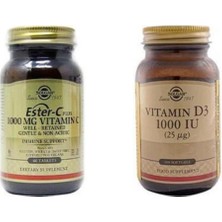 Solgar Ester-C Plus 1000MG 60 Tablet + Vıtamın D3 100 Tablet