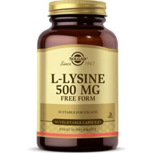 Solgar L-Lysine 500 Mg (L-Lizin 500 Mg) 50 Kapsül