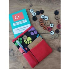 TUYLUTUKKAN Evcil Hayvan Pasaport Kılıfı Pati Desenli 13×17 cm 2 Cepli