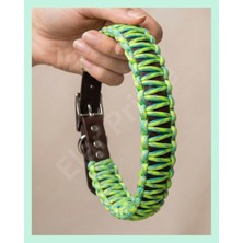 Elar Aksesuar El Yapımı Paracord ve Deri Köpek Boyun Tasması – Örgü Urban 03