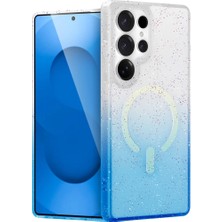 Eco Port Samsung Galaxy S25 Ultra Pummel Shiny Magsafe Kapak - Mavi