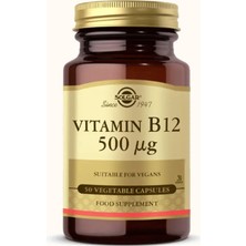 Solgar Vitamin B12 500 Mcg 50 Kapsül