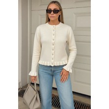 Fashion Friends Kadın Fırfır Detaylı Hırka