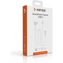 Kensa Usb-C Kulaklık Beyaz