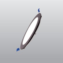 Ack Sıva Altı 6W 3000K Siyah Kasa Yuvarlak LED Spot Panel Sıcak Gün Işığı