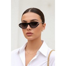 Ren Eyewear REN Knopline metal saplı Cat Eye Kadın Güneş Gözlüğü | UV400, Metal Düğüm Sap Detay