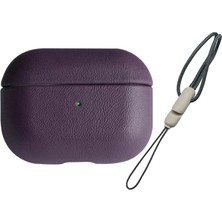 Eco Port Airpods Pro 2 (2.nesil) 405 Deri Kılıf - Mor