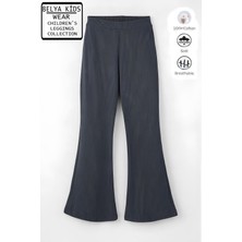 Belya Kids Wear Pamuğa Pamuk Fitilli Tam Kalıp Kız Çocuk Ispanyol Tayt