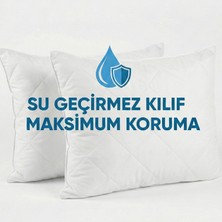 Mavera Life Su Geçirmez Kapitone Yastık Alezi Seti (2 Adet) - Fermuarlı Koruyucu Kılıf (50X70 Cm)