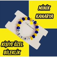 Devritarz Sarı Lacivert Minik Kanarya Çocuk Kişiye Özel Bileklik Tasarım